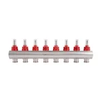 Колектор Thermo Alliance Standart SD235W8 латунний з витратомірами на 8 виходів 1 (SD235W8)
