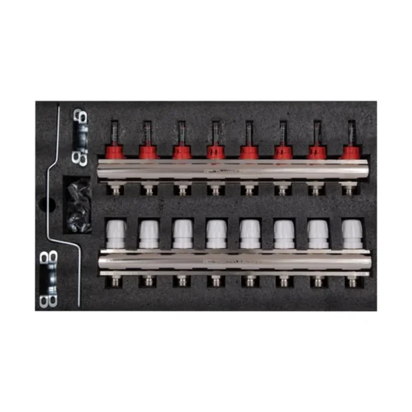 Колектор Thermo Alliance Standart SD235W8 латунний з витратомірами на 8 виходів 1 (SD235W8)
