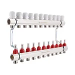 Коллектор для теплого пола Thermo Alliance Standart латунный никелированный с расходомерами на 11 выходов 1 (SD235W11)