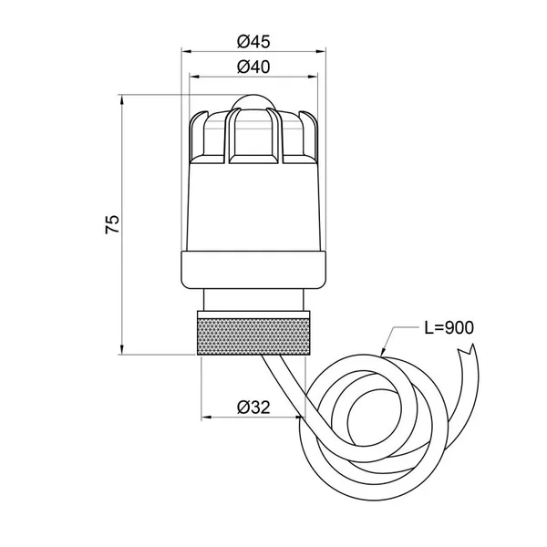 Сервопривод Thermo Alliance M30x15 Standart SD347 с подключением M30x1, 5 (SD347)