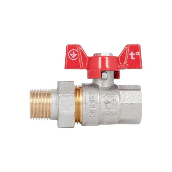 Кран шаровый Thermo Alliance SD220NW15PN40 Standart латунный никелированный прямой 