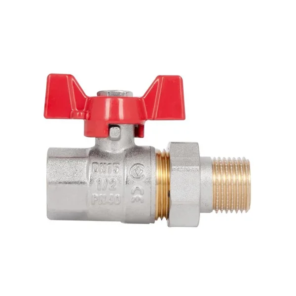 Кран шаровый Thermo Alliance SD220NW15PN40 Standart латунный никелированный прямой 