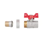 Кран шаровый Thermo Alliance SD220NW15PN40 Standart латунный никелированный прямой 