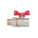 Кран кульовий з американкою Thermo Alliance Standart SD220NW20PN40 латунний прямий 3/4