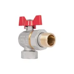 Кран шаровый угловой с американкой Thermo Alliance Standart SD222NW20PN40 латунный никелированный 3/4