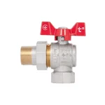 Кран шаровый угловой с американкой Thermo Alliance Standart SD222NW20PN40 латунный никелированный 3/4