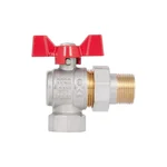Кран шаровый угловой с американкой Thermo Alliance Standart SD222NW20PN40 латунный никелированный 3/4