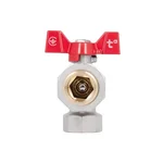 Кран шаровый угловой с американкой Thermo Alliance Standart SD222NW20PN40 латунный никелированный 3/4