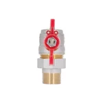Кран шаровый угловой с американкой Thermo Alliance Standart SD222NW20PN40 латунный никелированный 3/4
