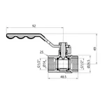 Кран кульовий Thermo Alliance Standart 1/2