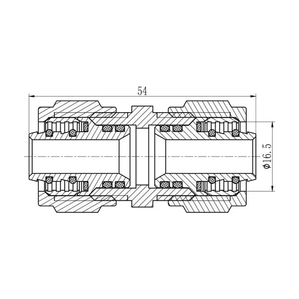 Муфта обжимная равнопроходная Thermo Alliance SF170W1616 Forte латунная с никелевым покрытием 16 мм (SF170W1616)