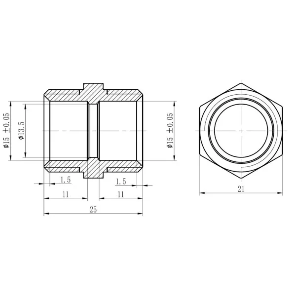 Муфта обтискна Thermo Alliance Forte 16х1/2
