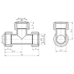 Трійник обтискний Thermo Alliance SF176W161616 Forte латунний нікельований 16×16×16 мм (SF176W161616)