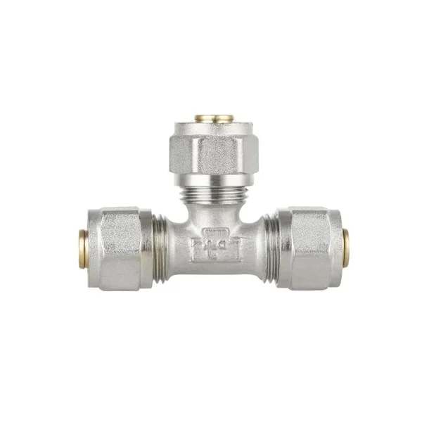 Трійник обтискний Thermo Alliance SF176W161616 Forte латунний нікельований 16×16×16 мм (SF176W161616)