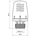 Термостатическая головка Icma №1101 пластиковая жидкостная 30x1, 5 (821101AC20)