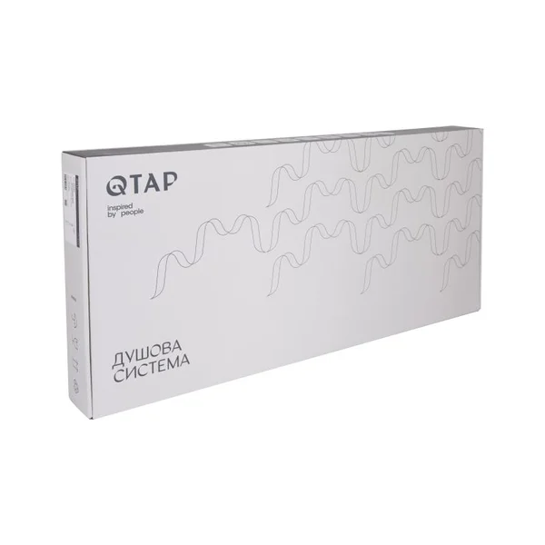 Душова стійка Qtap Plava QT1001CRM латунна хромована з верхнім та ручним душем (QT1001CRM)