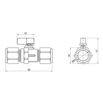 Кран кульовий Thermo Alliance Forte SF263W20 латунний нікельований обтискний 20×20 мм (SF263W20)