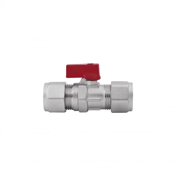 Кран кульовий Thermo Alliance Forte SF263W20 латунний нікельований обтискний 20×20 мм (SF263W20)