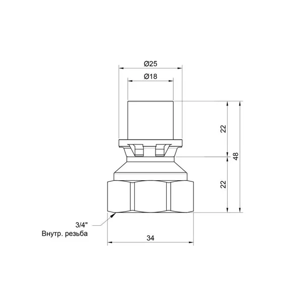 Прес-перехідник редукційний Icma 401 16х3/4