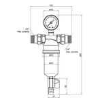 Самопромывной фильтр Thermo Alliance Standart SF127W20 латунный с манометром для тонкой очистки воды 100 мкм 3/4 (SF127W20)