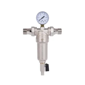 Самопромывной фильтр Thermo Alliance Standart SF127W20 латунный с манометром для тонкой очистки воды 100 мкм 3/4 (SF127W20)