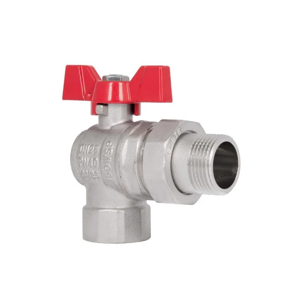 Кран кульовий з американкою Thermo Alliance Forte SF221W25 латунний кутовий 1