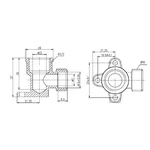 Кут обтискний настінний Thermo Alliance Forte 16х1/2