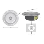 Кухонна мийка Lidz 510-D нержавіюча сатинова кругла 0, 8 мм (SD00027762)