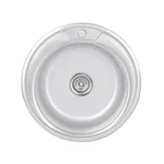Кухонна мийка Lidz 510-D нержавіюча сатинова кругла 0, 8 мм (SD00027762)