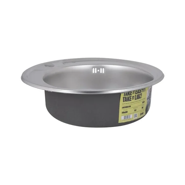 Кухонна мийка Lidz 510-D нержавіюча сатинова кругла 0, 8 мм (SD00027762)