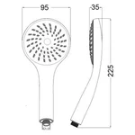 Лейка для ручного душа Lidz LDNIA01CRM22034 Niagara 01 пластиковая хромированная однорежимная (LDNIA01CRM22034)
