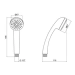 Лійка для ручного душу Lidz LDNIA02CRM22035 Niagara 02 з ABS пластику хромована, кругла, 67 мм, однорежимна (LDNIA02CRM22035)