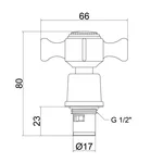 Кран-букса для смесителя Lidz LDREP22CRM22151 Repair 22 латунная хромированная 1/2