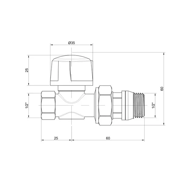Кран радіаторний Icma 3/4