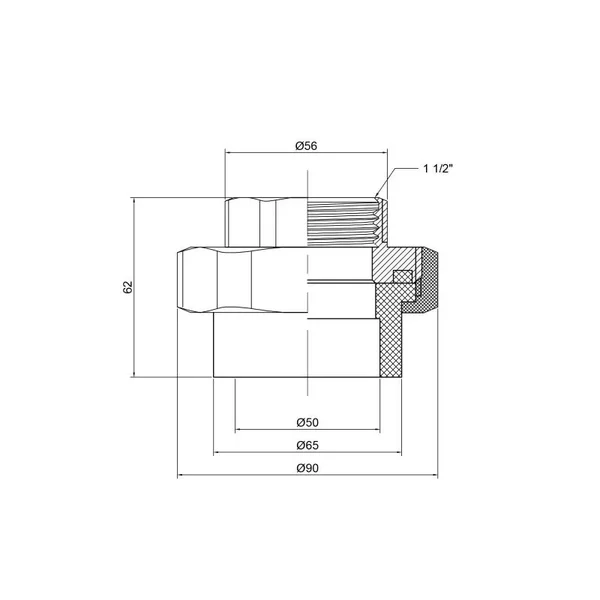 Сгон-американка Thermo Alliance PPR комбинированный 50х1 1/2