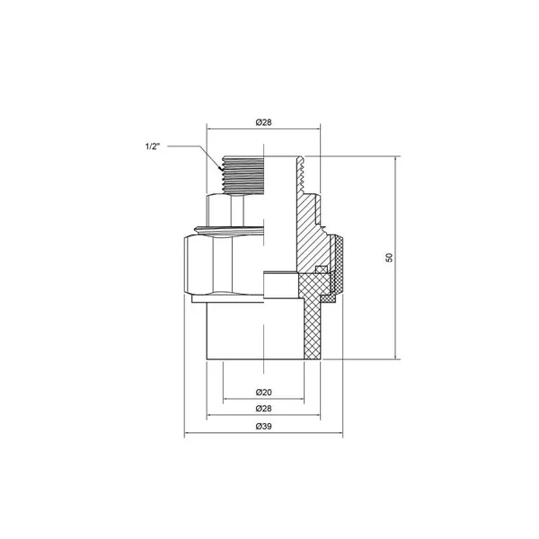Сгон-американка Thermo Alliance PPR 20х1/2
