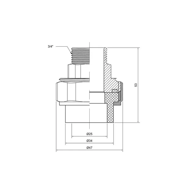 Сгон-американка Thermo Alliance PPR 25х3/4