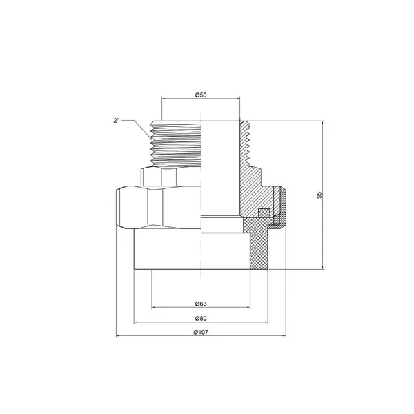 Сгон-американка Thermo Alliance PPR полипропиленовый 63х2