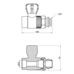 Кран шаровой радиаторный Thermo Alliance PPR 25х3/4
