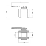 Кран шаровый Thermo Alliance PPR 63 серый с латунным шаром для полифузной сварки (DSW119)