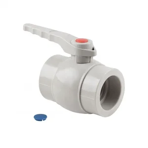 Кран шаровый Thermo Alliance PPR 63 серый с латунным шаром для полифузной сварки (DSW119)