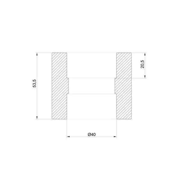 Муфта PPR Thermo Alliance 40 серая PN25 (DSB004)