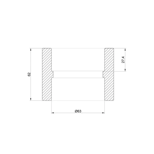 Муфта Thermo Alliance PPR 63 поліпропіленова сіра для поліфузійного зварювання PN25 (DSB006)