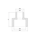 Муфта переходная Thermo Alliance PPR полипропиленовая серая 40×20 мм (DSB104)
