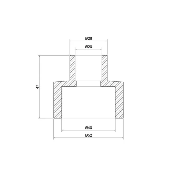 Муфта переходная Thermo Alliance PPR полипропиленовая серая 40×20 мм (DSB104)
