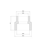 Муфта перехідна Thermo Alliance PPR сіра 40×32 мм (DSB106)