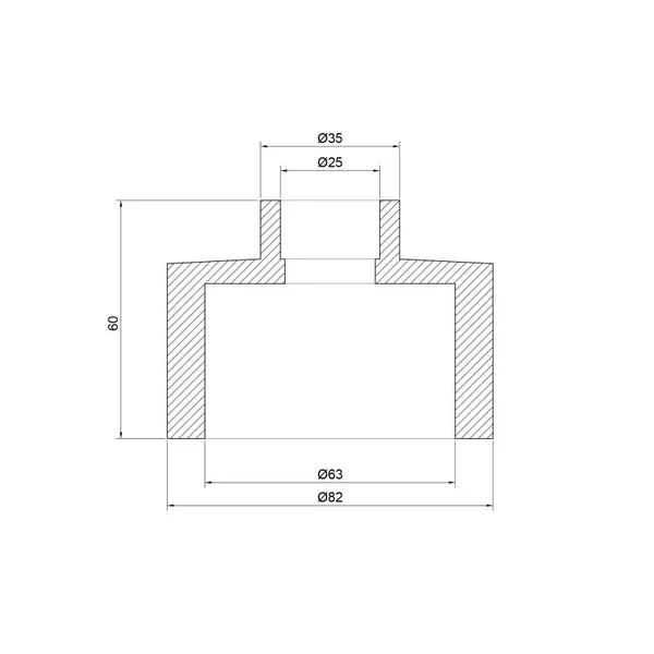 Муфта редукційна Thermo Alliance PPR сіра 63×25 мм (DSB112)