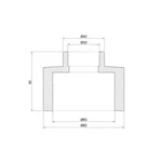 Муфта редукційна Thermo Alliance PPR 63×32 мм сіра (DSB113)