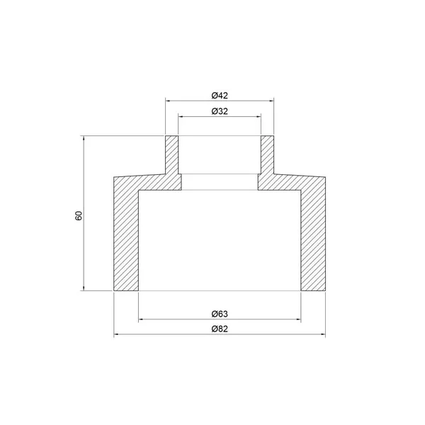 Муфта редукційна Thermo Alliance PPR 63×32 мм сіра (DSB113)