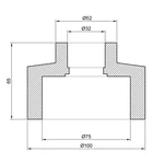 Муфта Thermo Alliance PPR полипропиленовая серая переходная 75×32 мм (DSB116)